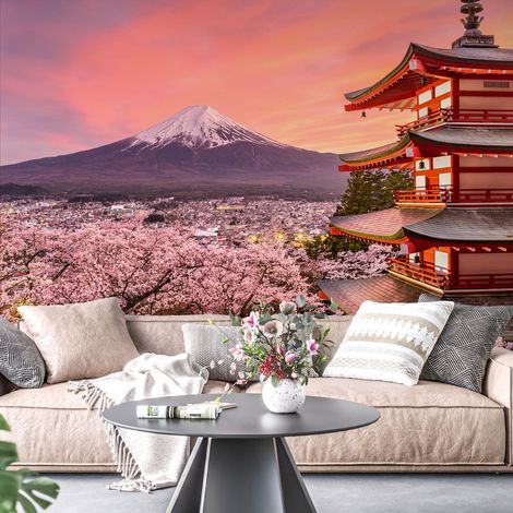 Papier peint panoramique - Mont Fuji Japon - 130 cm x 87 cm (1/4)