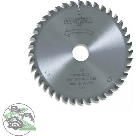 Mafell Sägeblatt HM 120 x 1,2 1,8 x 20 mm Z 40 FZ/TR  KSS 300 KSP 40 092559