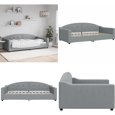 vidaXL Lit de repos gris clair 100x200 cm tissu (1/5)