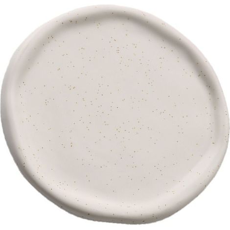 Assiette à bijoux en céramique blanche brillante, plateau de rangement rond moderne et élégant pour maison et cadeau (1/5)