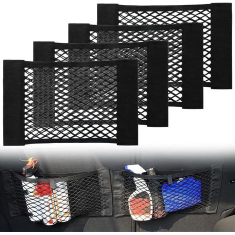 4 Pièces Filet Coffre Voiture, Grande Capacité Filets Voitures (1/5)