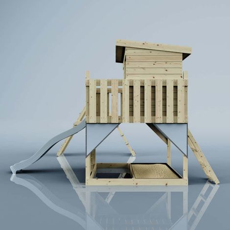 PolarPlay Spielturm Aksel aus Holz in BlauKinderschaukel