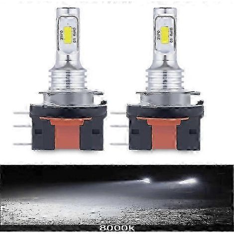 Convient pour 2 ampoules LED H15 H11B H8B sans erreur, puce CSP-3570, kit d'éclairage automobile 80 W 20 000 lm avec feux de jour (DRL), 6 500 K, blanc, jaune, bleu (1/5)