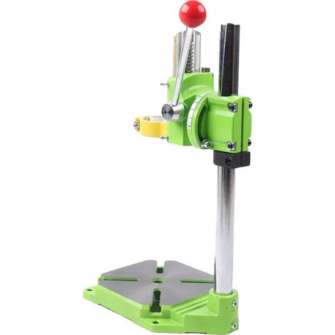 Support de perceuse, hauteur réglable, rotatif à 90°, vert clair (1/2)