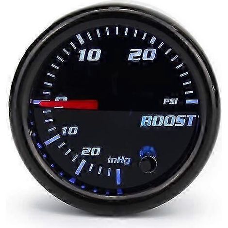 II 52mm Turbo Boost Gauge Vacuum Pressure 030 PSI 12 Bar 7 Color LED Black Len 12V Universal Car Pointer Meter (1/5)