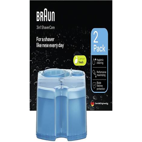 Recambios para afeitadora eléctrica Braun ShaverCare 3 en 1 (2 unidades), color azul