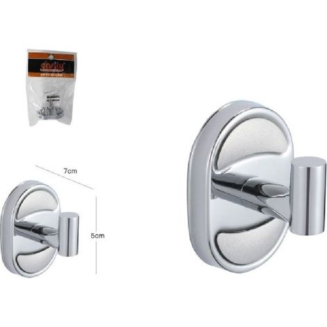 Trade Shop - Perspago De Suspensión Soporte De Suspensión 1 Asiento Baño Oval 7 X 5 Cm 52004 - (1/2)