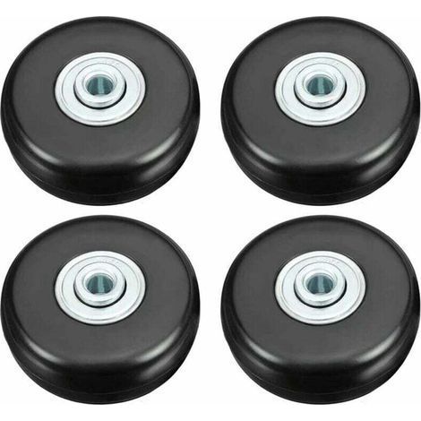 Kofferrolle, Gepäck-Koffer-Reparaturrolle für schwere Lasten, 50 mm, stummes Gummi, Universal-Schwenk-Ersatzrad, Transport ersetzt die Rolle 4 Stück für Koffer/Gepäck/Rucksack/Reisen (1/5)