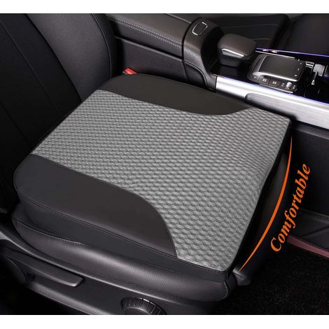 Cojín de espuma viscoelástica para asiento de coche, gris, 42x45cm