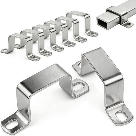 Collier Serrage Carre 60x30mm Acier Inoxydable 304 Tube Rectangulaire (1/5)