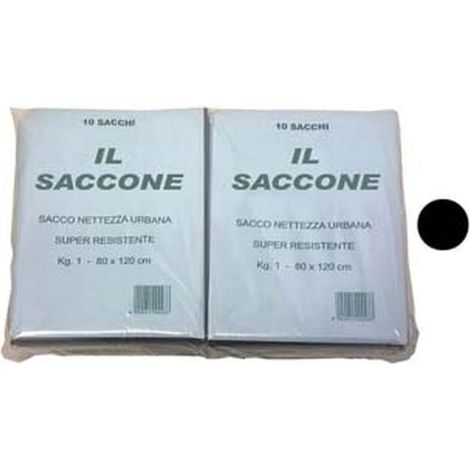 Sacco il saccone nero pz.10 - cm.80x120 kg.1 - 10 cf