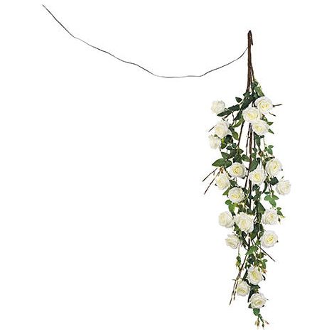 Cupido&Co. Cascata Rose Bianche 54 LED H 1500 Mm Illuminazione Decorativa Lampadario Floreale