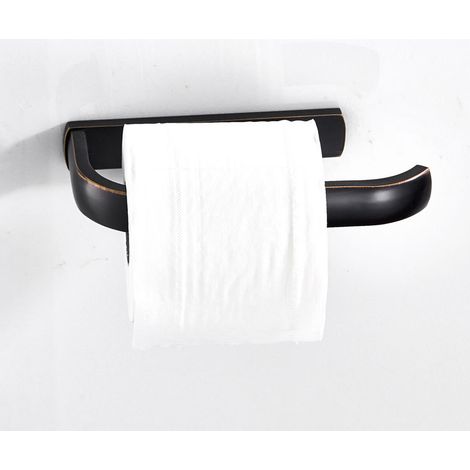 Anneaux porte-serviettes 19.5×16×8.8cm Porte-serviettes à main,barre de serviette en bronze ancienne,serviettes for tentures en or for accessoires de salle de bain Cuisine GROOFOO (Color : Noir) (1/4)