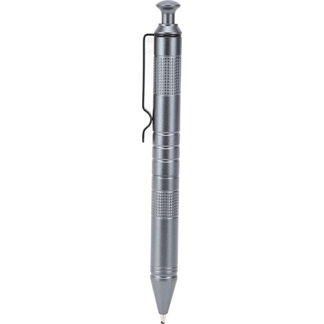 Stylo bille automatique en aluminium CNC gris, dureté élevée, pointe 0,5 mm, cadeau de papeterie de signature (1/5)