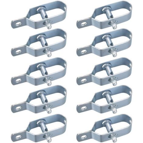 10 Pièces Tendeur Grillage, Tendeur de Clôture, Tendeurs à Fil Barbelé, Kit de Connecteurs Tendeur de Corde pour Fil de Tension (Couleur argent) (1/5)
