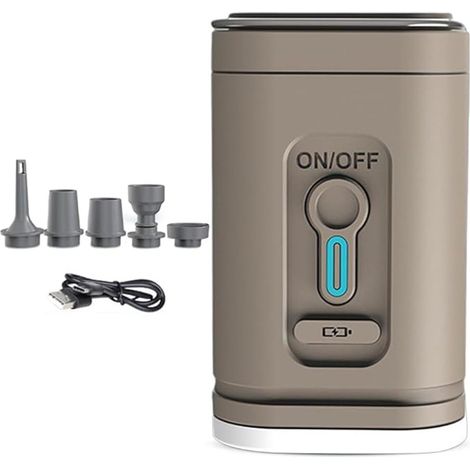 Gonfleur électrique portable mini – pompe à air rechargeable 1200 mAh – pompe de gonflage pour matelas, piscine et articles gonflables