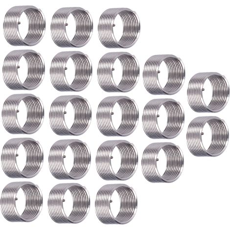 20 inserts filetés M12 x 1 pour réparation, outil de réduction d'écrou spiralé et rallonge circulaire 1D (1/5)