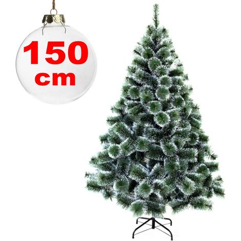 TRADE SHOP - Albero Di Natale Sintetico 150 Cm Innevato Decorazione Per Casa Scuola Ufficio -