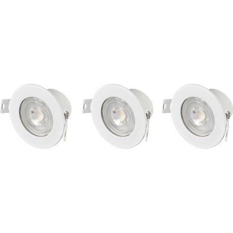 Sygonix SY-6417586 Lampada LED da incasso Kit da 3 Da bianco caldo a bianco neutro LED (monocolore) LED 5.5 W Bianco (1/5)
