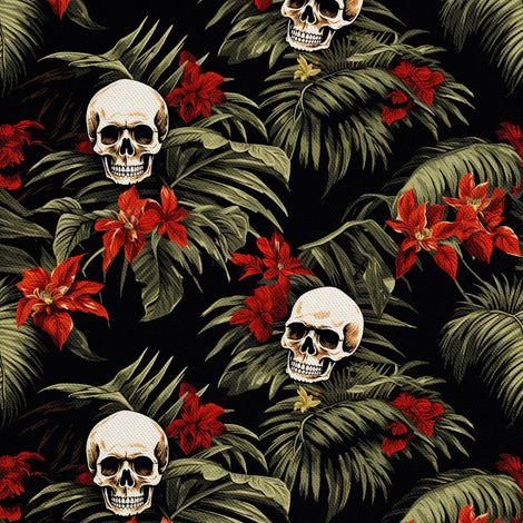 Tela decorativa para exteriores Oxford - Motivo de calavera I DX4697 (1/5)