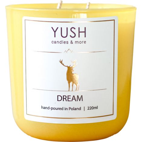Dream – Duftkerze aus Soja, süße Früchte, Himbeere, Birne – YUSH – 220 ml (1/5)