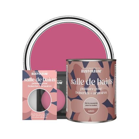 Peinture pour Boiseries & Armoires de Salle de Bains, Finition Satinée - Framboise (1/2)