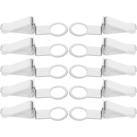 Lot de 10 Adaptateurs Clip de Fixation pour Diffuseur de Parfum Voiture, Clips de Ventilation Blancs Anneau Rallongé, Porte-désodorisant pour Grille D’aération Auto, Accessoires (1/5)