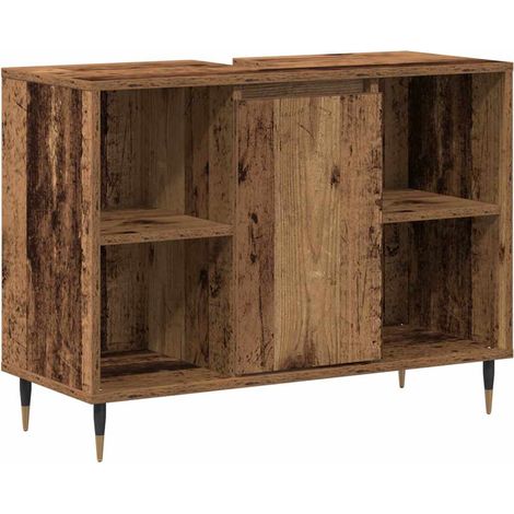 Maison Exclusive - Gabinete de Baño con estante Madera Vieja 80 x