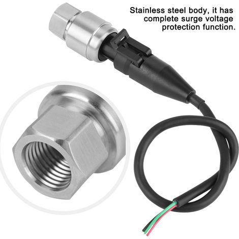 Capteur de pression G1/4" Entrée 5 V Sortie 0,5‑4,5 V / 0‑5 V pour eau, gaz, huile (0‑150 PSI) (1/5)