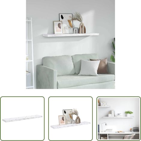 Rangement intérieur - Étagère Murale Marbre blanc 120 x 23,5 x 4 cm Bois d'ingénierie (1/5)