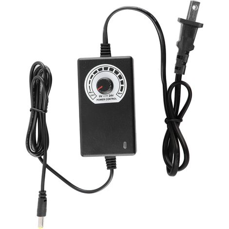 Adaptateur Secteur AC/DC 9-24V avec Commutateur de Vitesse et Prise US (100-240V) (1/5)