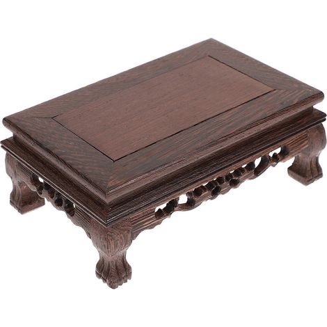 Socle en bois pour pot de fleurs, compatible avec un usage domestique, 1 pièce, support en palissandre et wengé (1/5)