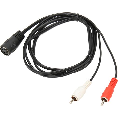 Câble DIN 7 broches femelle vers 2 RCA mâle 1.5m, adaptateur audio pour chaîne hi-fi et home cinéma (1/5)
