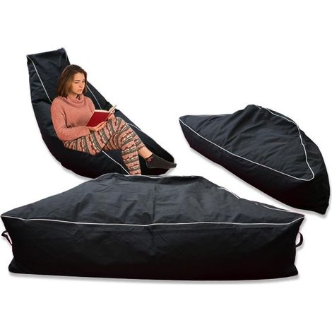 Pouf bananas noir sac 155x55 cm (1/4)