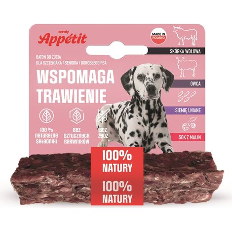 Friandise à mâcher Comfy Apetit pour chien, favorise la digestion, 12 cm, 40 g