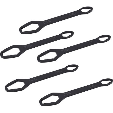 Lot 2 clés auto-serrantes – 220mm – 8-22mm – acier allié – haute dureté – électrophorétique noir – entretien (1/5)