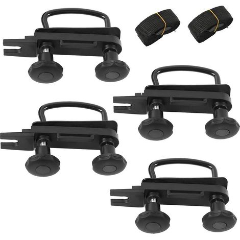 4 pièces de fixation pour coffre de toit, support universel en forme de U pour montage de coffre de toit avec écrous lourds, boulons en U, colliers et autres accessoires