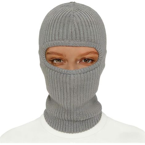 Cagoule thermique unisexe masque de ski d'hiver tricoté chaud masque intégral coupe-vent pour sports de plein air et cyclisme (1/5)
