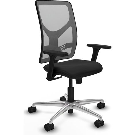 Silla de oficina piqueras y crespo Motilla negro aluminio (1/2)