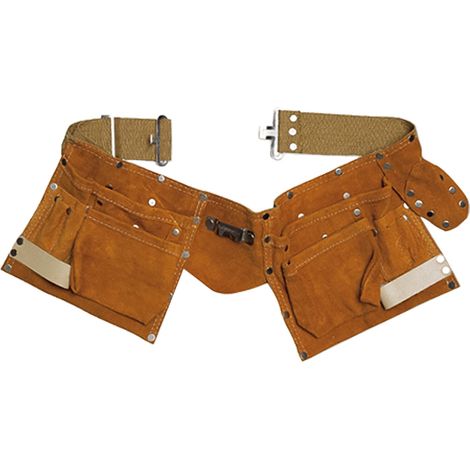 BORSA CARPENTIERE DOPPIA in cuoio in cuoio