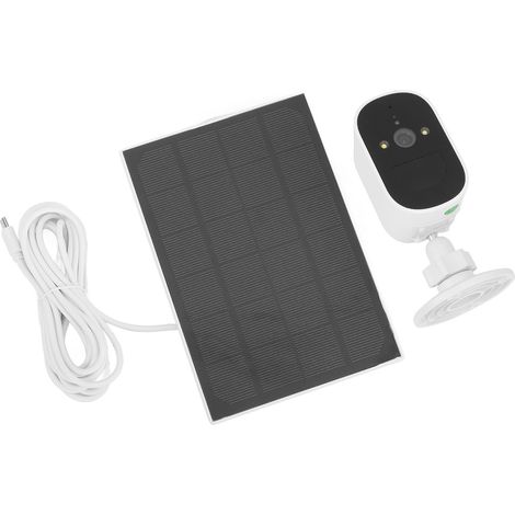 Caméra de surveillance extérieure sans fil WiFi HD 1080P, vision nocturne, caméra solaire étanche pour maison, vidéosurveillance à distance, pack unique (1/5)