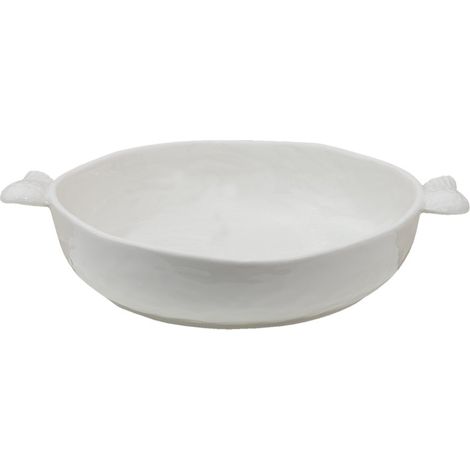 Plat de service et présentation en céramique blanche avec détails d'ailes 800 ml - PANGIVO (1/5)