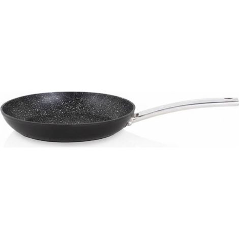 Poêle en aluminium forgé Orbegozo 20 cm. Revêtement pierre antiadhésif. Manche en acier inoxydable