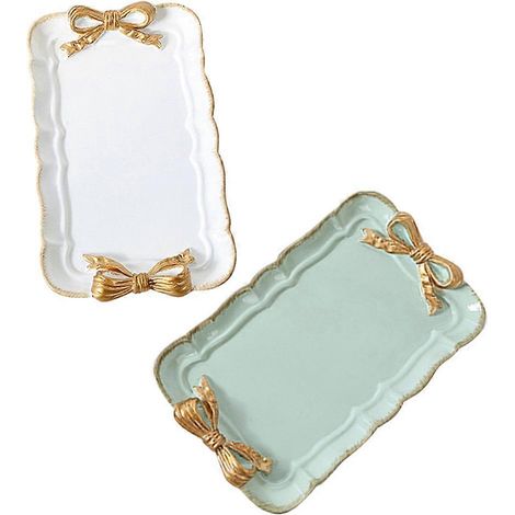 Lot de 2 plateaux décoratifs en résine pour desserts et friandises (1/5)