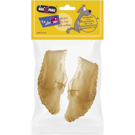 Snack per cani a forma di scarpa, naturali, Hau&Miau, 7,5 cm, 2 pezzi.