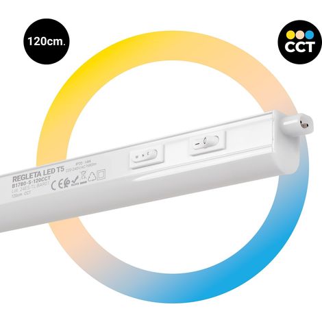 Réglette LED sous meuble T5 - 14W - CCT - 120 cm - Opal