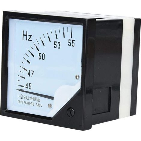 Enowelir Fréquencemètre de Panneau, Test électrique Testeurs de tension Carré, Type de Pointeur Mètre Analogique de Hertz de Panneau 45-55Hz AC 380V 1.5 (1/3)