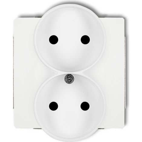 Deco Doppelsteckdose b/u 2x2P weiß dgpr-2p