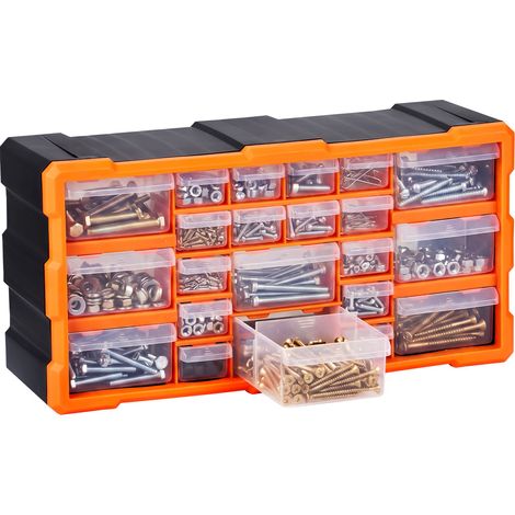 Mophorn Organizer per Minuteria a 22 Cassetti, Cassettiera Impilabile per Componenti, Contenitore da Parete per Viti, Bulloni, Ferramenta e Piccoli Accessori, Perfetto per Garage, Casa e Laboratorio (1/5)