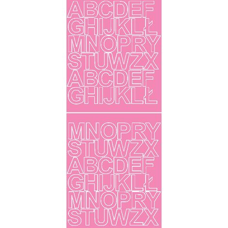 Lettere adesive autoadesive da 3,5 cm, rosa opaco